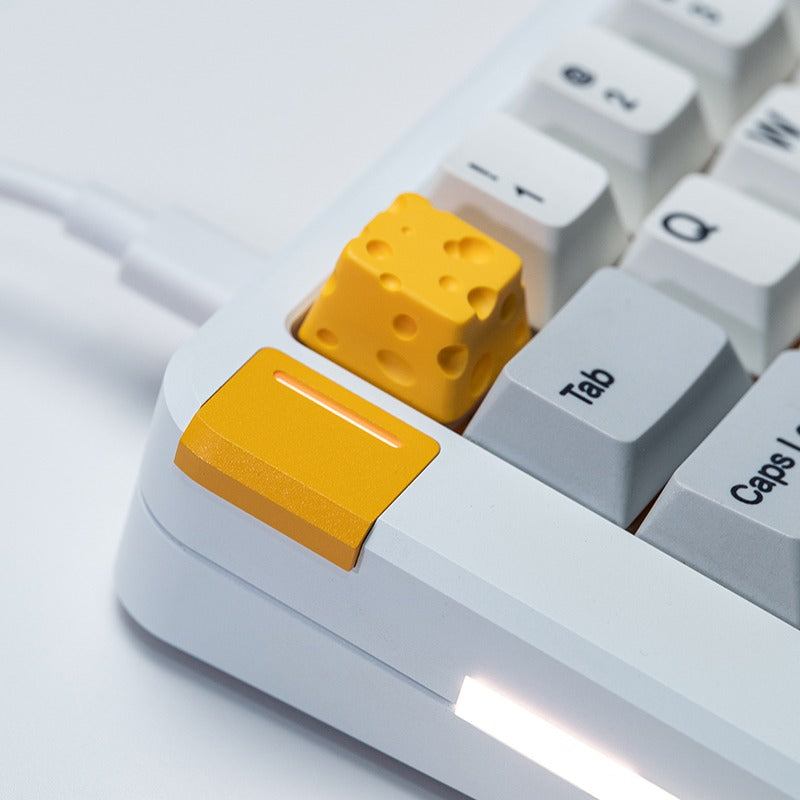 Handmade Mechanical Keyboard Personalized Cheese Keycaps MX Cross Base