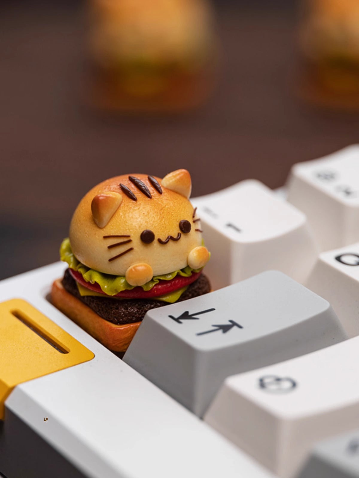 Customized · Mechanical Keyboard Enthusiasts Cute Kitty Hamburger Castle Personalized Handmade Keycaps